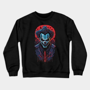 Haunting Sinister Clown Design - Halloween Crewneck Sweatshirt